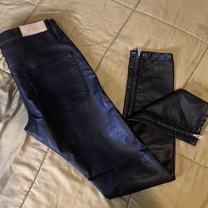Black MNML leather pants size 29